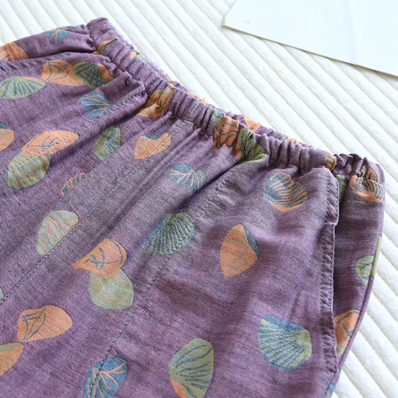 Βαμβακερή πυτζάμα Παντελόνι Γυναικεία Ανοιξιάτικη και Φθινοπωρινή Λεπτό Βαμβακερό Παντελόνι Δεμένο στον Αστραγάλο Φαρδιά Καλοκαιρινό Κλιματισμό Παντελόνι για το σπίτι