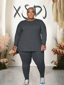 Set trening pentru femeie Pantaloni Seturi 2 piese Tinute dama Iarna Stretch Casual Plus Seturi asortate En-gros Dropshipping