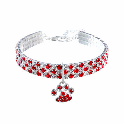 Bling Bling mačací obojok s kamienkami, nastaviteľná labka pre malého psa, mačiatko, náhrdelník, svietiaci náhrdelník pre šteniatko, mačiatko, domáce zviera, personalizované produkty
