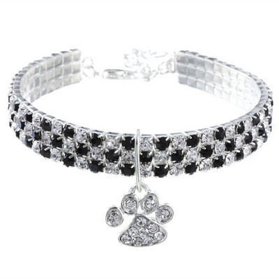 Bling Bling mačací obojok s kamienkami, nastaviteľná labka pre malého psa, mačiatko, náhrdelník, svietiaci náhrdelník pre šteniatko, mačiatko, domáce zviera, personalizované produkty