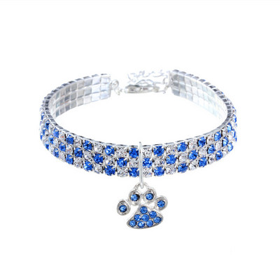 Bling Bling mačací obojok s kamienkami, nastaviteľná labka pre malého psa, mačiatko, náhrdelník, svietiaci náhrdelník pre šteniatko, mačiatko, domáce zviera, personalizované produkty
