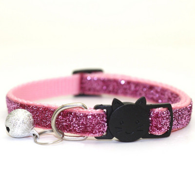 Κολάρο για γάτες Glitter για γάτες Protect Collier Chat Rose Katzenhalsband Ρυθμιζόμενη ασφάλεια Αξεσουάρ για κατοικίδια γατάκι Chihuahua
