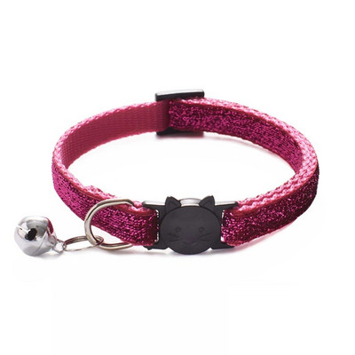 Κολάρο για γάτες Glitter για γάτες Protect Collier Chat Rose Katzenhalsband Ρυθμιζόμενη ασφάλεια Αξεσουάρ για κατοικίδια γατάκι Chihuahua