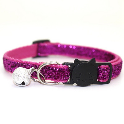 Κολάρο για γάτες Glitter για γάτες Protect Collier Chat Rose Katzenhalsband Ρυθμιζόμενη ασφάλεια Αξεσουάρ για κατοικίδια γατάκι Chihuahua
