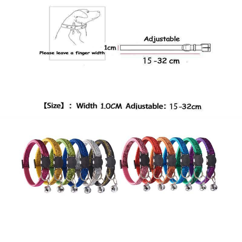 Κολάρο για γάτες Glitter για γάτες Protect Collier Chat Rose Katzenhalsband Ρυθμιζόμενη ασφάλεια Αξεσουάρ για κατοικίδια γατάκι Chihuahua