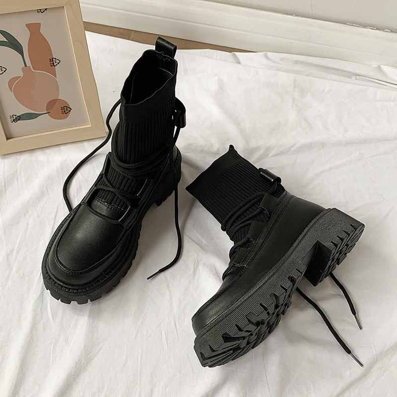 Naiste saapad pahkluu Luksuslik uus mood kõrge platvormiga jalanõud Naiste vabaaja saapad Pehmed hingavad venivad saapad Naiste naiste saapad