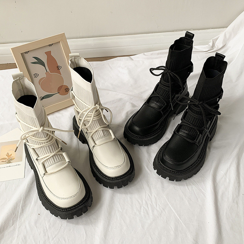 Naiste saapad pahkluu Luksuslik uus mood kõrge platvormiga jalanõud Naiste vabaaja saapad Pehmed hingavad venivad saapad Naiste naiste saapad