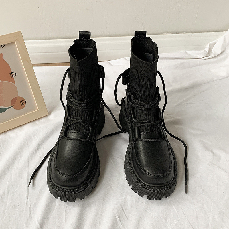 Naiste saapad pahkluu Luksuslik uus mood kõrge platvormiga jalanõud Naiste vabaaja saapad Pehmed hingavad venivad saapad Naiste naiste saapad