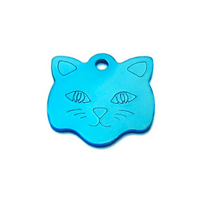 2 ΤΕΜ. Προσαρμοσμένο χαρακτικό αλουμινένιο γιακά γιακά κολιέ κολιέ κολιέ Προσαρμοσμένη χάραξη Αξεσουάρ πινακίδα ταυτότητας γάτας για κουτάβι Anti-Lost Pet