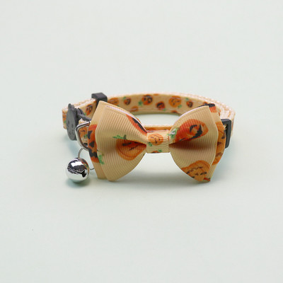 Happy Halloween Cat kaelarihm Bell Bowknot Puppy Kitten kaelakee Reguleeritav turvapandlaga rihm Chihuahua kikilips lemmikloomatarbed