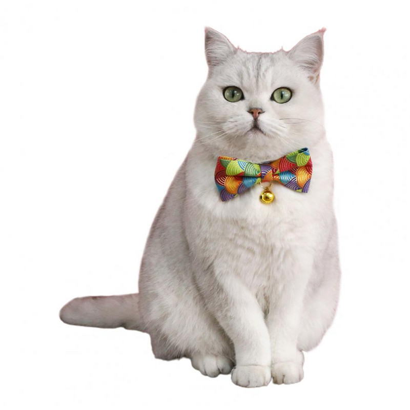 Kisállat nyakörv kutya nyaklánc Könnyű masnis bűbáj nyakruha kisállat nyaki kiegészítő kis kutyanyakörv harangmacska kellékekkel