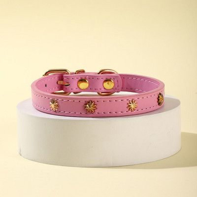 Σχεδιαστές Δερμάτινο κολάρο γάτας Χρυσό κολιέ γατάκι για γάτες Μικρό σκύλο Αξεσουάρ κουταβιών Προμήθειες για κατοικίδια Τσιουάουα Πλάτος 1,3 εκ.