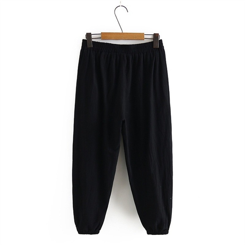 Γυναικείο μπλουζάκι με μανίκια 3/4 + ελαστικό παντελόνι μέσης 2 τεμαχίων ανοιξιάτικα καλοκαιρινά σετ μεγάλου μεγέθους Vintage κοστούμια