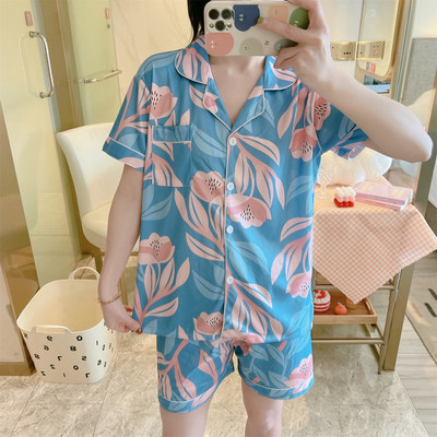 Άνοιξη 2023 Γυναικείες καρό Σετ Πυτζάμες Casual Loose Πυτζάμες Ολόσωμο Μπλούζες + Μακρύ Παντελόνι Κοστούμι 2 τμχ. Σπίτι Ρούχα Πιτζάμες Νυχτικά