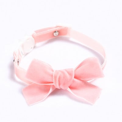 Κολιέ με φιόγκο γατούλας για σκύλους γάτες Vintage κολάρο γάτας Velvet pearl Ρυθμιζόμενο κατά του πνιγμού κολιέ κουταβιών Αξεσουάρ για πάρτι για κατοικίδια