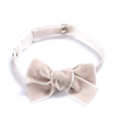 Κολιέ με φιόγκο γατούλας για σκύλους γάτες Vintage κολάρο γάτας Velvet pearl Ρυθμιζόμενο κατά του πνιγμού κολιέ κουταβιών Αξεσουάρ για πάρτι για κατοικίδια