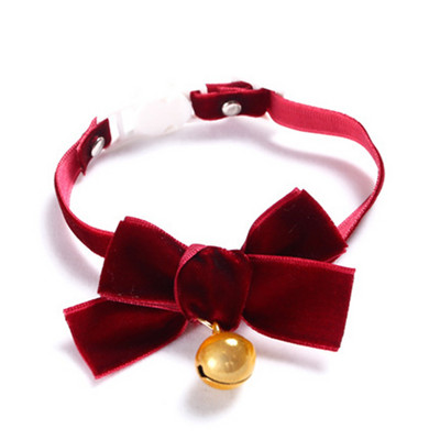 Κολιέ με φιόγκο γατούλας για σκύλους γάτες Vintage κολάρο γάτας Velvet pearl Ρυθμιζόμενο κατά του πνιγμού κολιέ κουταβιών Αξεσουάρ για πάρτι για κατοικίδια