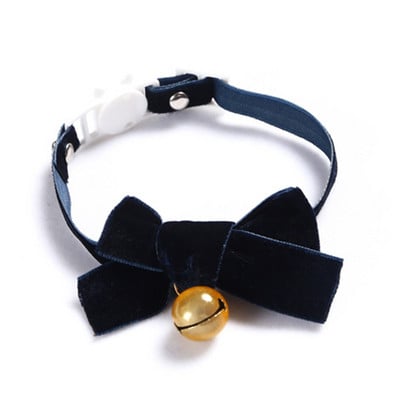 Κολιέ με φιόγκο γατούλας για σκύλους γάτες Vintage κολάρο γάτας Velvet pearl Ρυθμιζόμενο κατά του πνιγμού κολιέ κουταβιών Αξεσουάρ για πάρτι για κατοικίδια