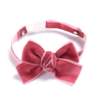 Κολιέ με φιόγκο γατούλας για σκύλους γάτες Vintage κολάρο γάτας Velvet pearl Ρυθμιζόμενο κατά του πνιγμού κολιέ κουταβιών Αξεσουάρ για πάρτι για κατοικίδια