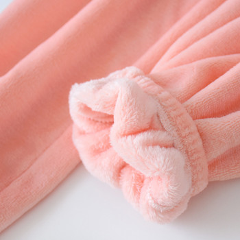 Зимни удебелени дамски фланелени пижами Малки крака Висока талия Свободни коралови кадифе Топли домакински панталони Пижами Дамски