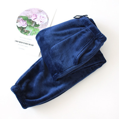 Γυναικείες Πιτζάμες Χειμερινές Πυκνές Φανελένιες Πιτζάμες Μικρά Πόδια Ψηλή Μέση Φαρδιά Κοραλί Βελούδο Ζεστό Παντελόνι Οικιακής Πιτζάμες Γυναικεία