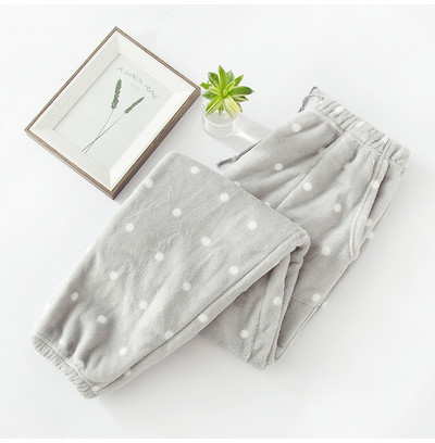 Γυναικείες Πιτζάμες Χειμερινές Πυκνές Φανελένιες Πιτζάμες Μικρά Πόδια Ψηλή Μέση Φαρδιά Κοραλί Βελούδο Ζεστό Παντελόνι Οικιακής Πιτζάμες Γυναικεία