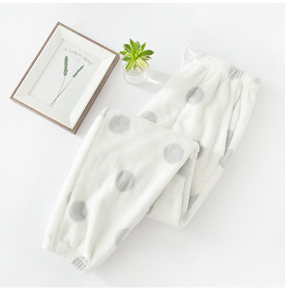 Γυναικείες Πιτζάμες Χειμερινές Πυκνές Φανελένιες Πιτζάμες Μικρά Πόδια Ψηλή Μέση Φαρδιά Κοραλί Βελούδο Ζεστό Παντελόνι Οικιακής Πιτζάμες Γυναικεία