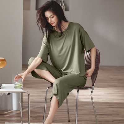 Fdfklak Modal Viscose Nightie για Γυναικεία Σετ Πιτζάμες 2 τεμ.