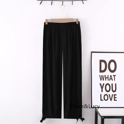 Cea mai nouă vară, bumbac, subțire, pantaloni lungi pentru femei, cu design cu fundă, pantaloni anti țânțari, multicolori, pantaloni de dans