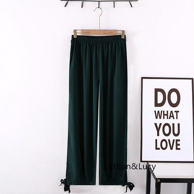 Cea mai nouă vară, bumbac, subțire, pantaloni lungi pentru femei, cu design cu fundă, pantaloni anti țânțari, multicolori, pantaloni de dans