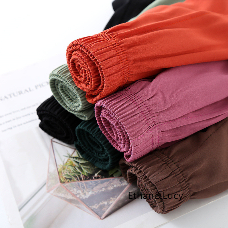 Καλοκαιρινό νεότερο βαμβακερό λεπτό γυναικείο σε μέγεθος μακρύ φιόγκο παντελονιού σχέδιο Bloomers κουνουπιών Παντελόνι χορού πολλαπλών χρωμάτων