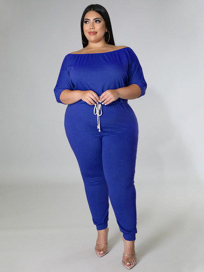 Wmstar Seturi de pantaloni de mărime mare FemeiSet de două piese Casual de toamnă Nou în ținute Seturi noi de asortare solide L-4XL Dropshipping cu ridicata