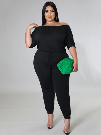 Wmstar Seturi de pantaloni de mărime mare FemeiSet de două piese Casual de toamnă Nou în ținute Seturi noi de asortare solide L-4XL Dropshipping cu ridicata