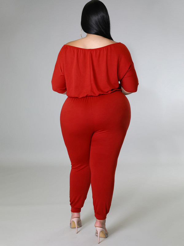 Wmstar Seturi de pantaloni de mărime mare FemeiSet de două piese Casual de toamnă Nou în ținute Seturi noi de asortare solide L-4XL Dropshipping cu ridicata