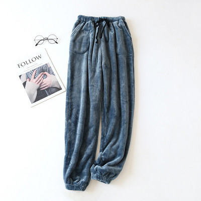 Παντελόνι ύπνου Γυναικείο Μακρύ Παντελόνι Κοραλί Βελούδο Φθινοπωρινό και Χειμώνα Παχύ Φανελένιο Ζεστό Παντελόνι Βελούδινο Παντελόνι Οικιακής Χρήσης