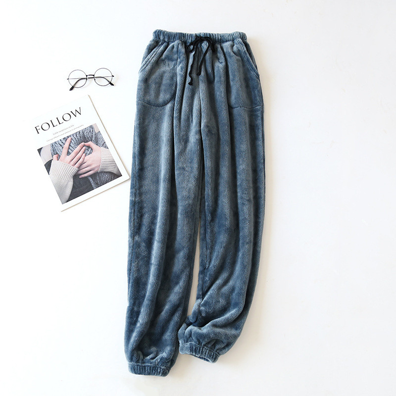 Παντελόνι ύπνου Γυναικείο Μακρύ Παντελόνι Κοραλί Βελούδο Φθινοπωρινό και Χειμώνα Παχύ Φανελένιο Ζεστό Παντελόνι Βελούδινο Παντελόνι Οικιακής Χρήσης