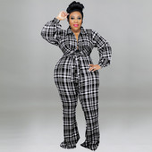 Γυναικεία Ρούχα Φθινοπώρου 2022 Φανάρι Μακρυμάνικη Γυναικεία Ολόσωμη φόρμα XL-5XL Oversized