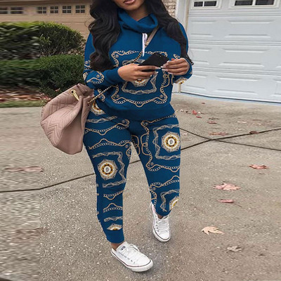 Σετ SOMO Plus Size Two Piece Γυναικεία στολή Φούτερ με κουκούλα με ψηλό λαιμό Φούτερ Παντελόνι αθλητική φόρμα Streetwear Κοστούμι χονδρικής Dropshipping