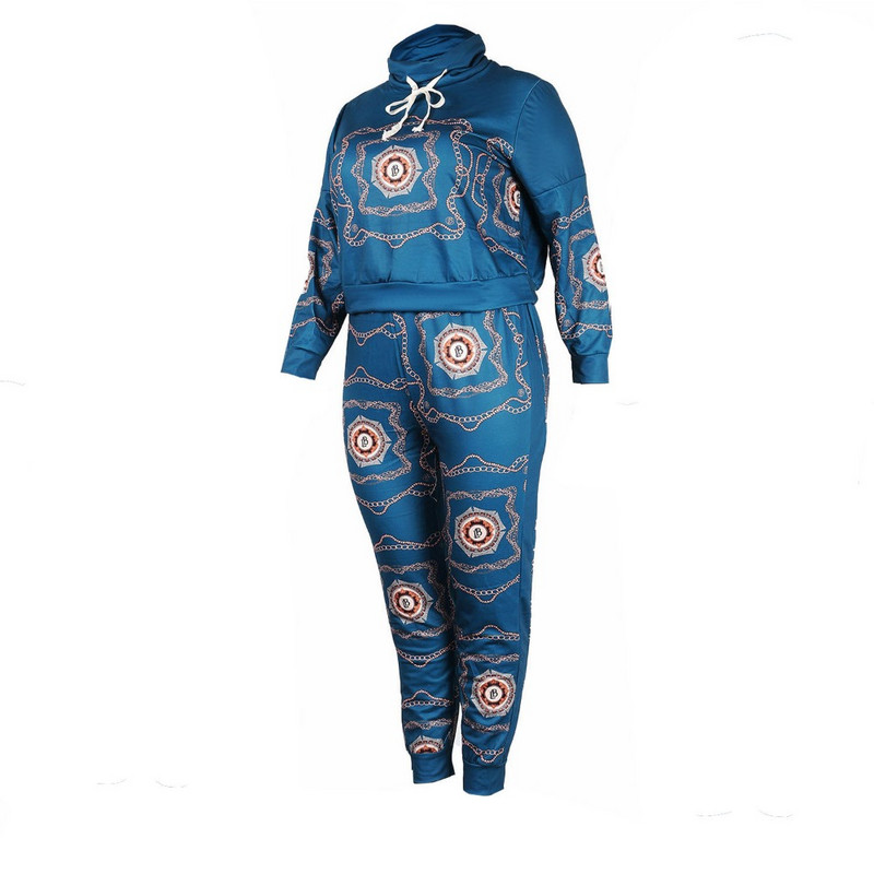 Σετ SOMO Plus Size Two Piece Γυναικεία στολή Φούτερ με κουκούλα με ψηλό λαιμό Φούτερ Παντελόνι αθλητική φόρμα Streetwear Κοστούμι χονδρικής Dropshipping