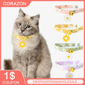 1 buc. guler reglabil de frumusețe pentru pisici pentru animale de companie cu colier pentru câine clopot drăguț pisoi cățeluș cu pandantiv cu flori Furnizor de accesorii pentru pisici