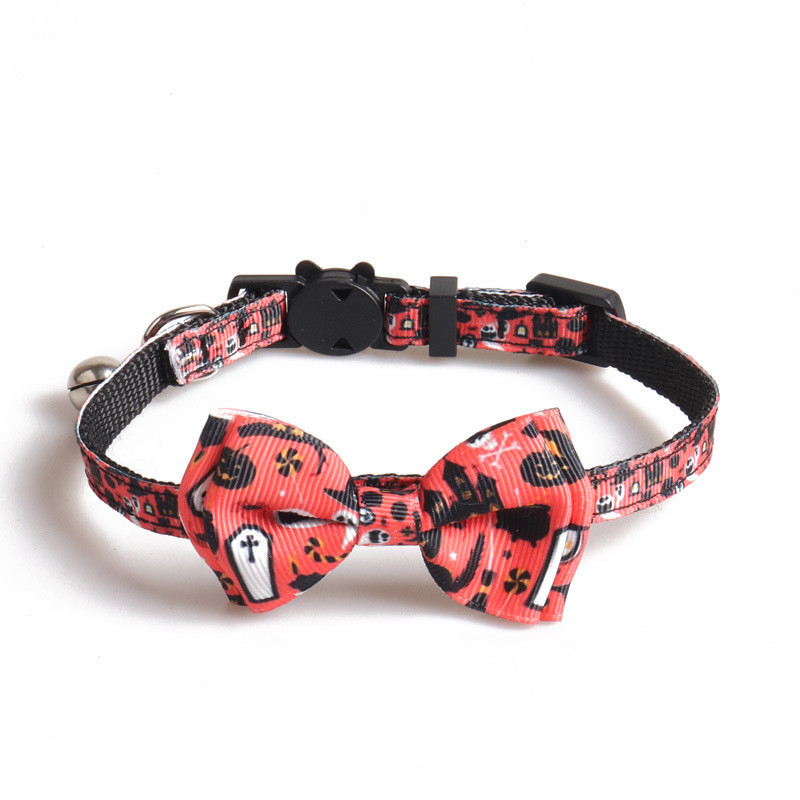 Halloween παπιγιόν Ρυθμιζόμενοι γιακάς για γατάκια Breakaway με κρεμαστό και κουδούνι γιακά για κατοικίδια