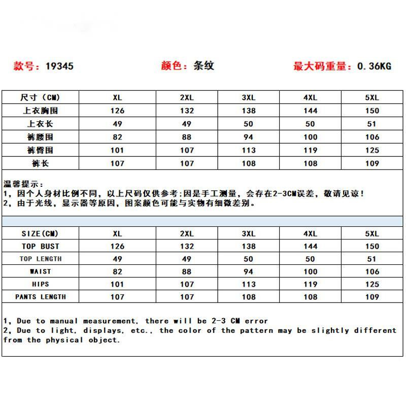 Plus Size Γυναικεία Σέξι Two Pieces Σετ Καλοκαίρι 2019 Γυναικείο κοντομάνικο παντελόνι ελαστικότητας ριγέ Casual 3xl 4xl 5xl 6xl