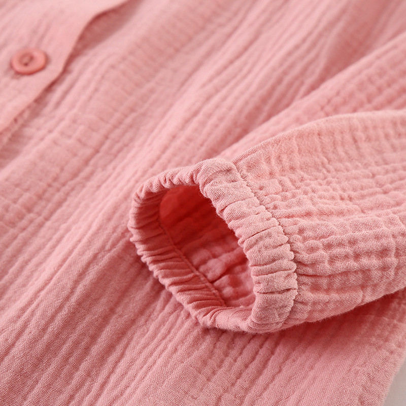 Női 100% pamut O-nyakú, kontrasztos kockás pizsama szett vékony, hosszú ujjú nadrág egyszerű szmoking nyári kétrészes otthoni viselet