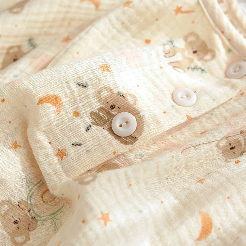 2023 pijamale noi pentru femei primăvara și toamna drăguț ursuleț cu mâneci lungi 100% bumbac haine pentru femei costum acasă