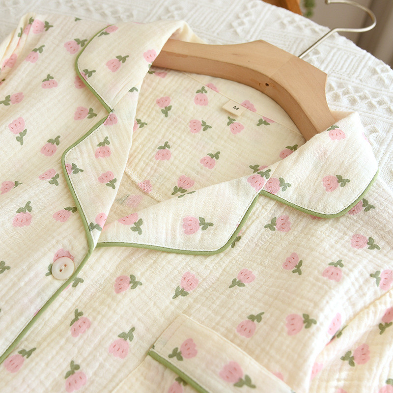 Μακρυμάνικο μακρύ παντελόνι κοστούμι πιτζάμες για γυναικεία ανοιξιάτικη και φθινοπωρινή λεπτό ύφασμα Φορέστε σπίτι Βαμβακερά μαλακά υπνοδωμάτια Γυναικεία ρούχα