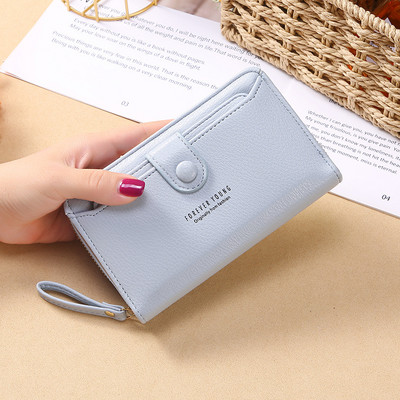 Γυναικεία πορτοφόλια 2022 Lady Long Wallets Τσάντα συμπλέκτη Πορτοφόλια με χρήματα Δερμάτινο μικρό διπλωμένο Γυναικείο νόμισμα Θήκη για κάρτα Carteira Feminina