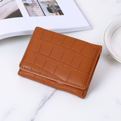 Loomingulised kivimustrilised lühikesed rahakotid naistele Väikesed PU-nahast kvaliteetse rahakoti kaardihoidja, naissoost rahaklambriga õpilaste mündikott