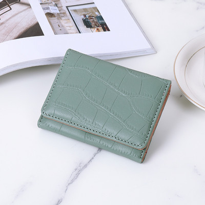 Loomingulised kivimustrilised lühikesed rahakotid naistele Väikesed PU-nahast kvaliteetse rahakoti kaardihoidja, naissoost rahaklambriga õpilaste mündikott