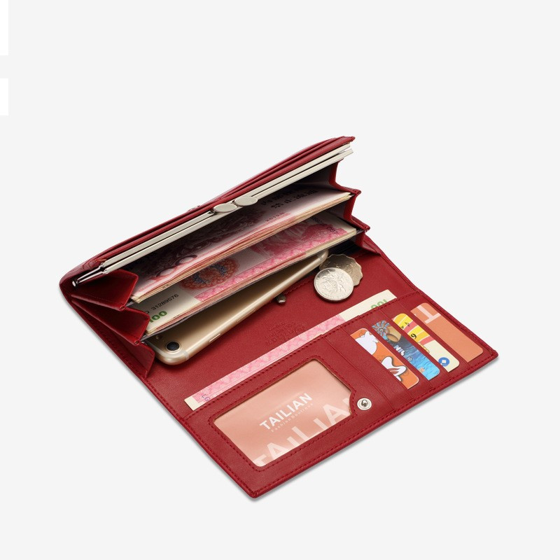 Multifunktsionaalsed Luksuslikud Naiste Rahakotid Pikk rahakott Naistele Nahast rahakott ID-kaardi hoidja Naiste Rahakotid Naiste Sidur Telefonikott Rahakott