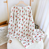 Γυναικεία πουλόβερ με στρογγυλή λαιμόκοψη Γυναικεία Λεπτή Άνετη Φαρδιά Μακρυμάνικο Παντελόνι Πιτζάμα Πλαϊνή Τσέπη Σετ Πιτζάμα